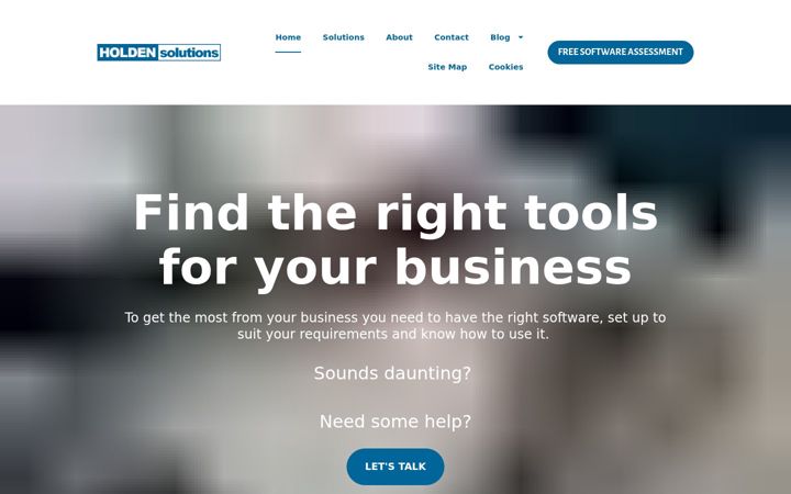 Posnetek zaslona holdensolutions.co.uk