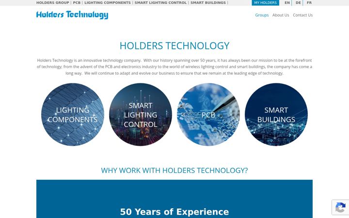 Screenshot of holderstechnology.com