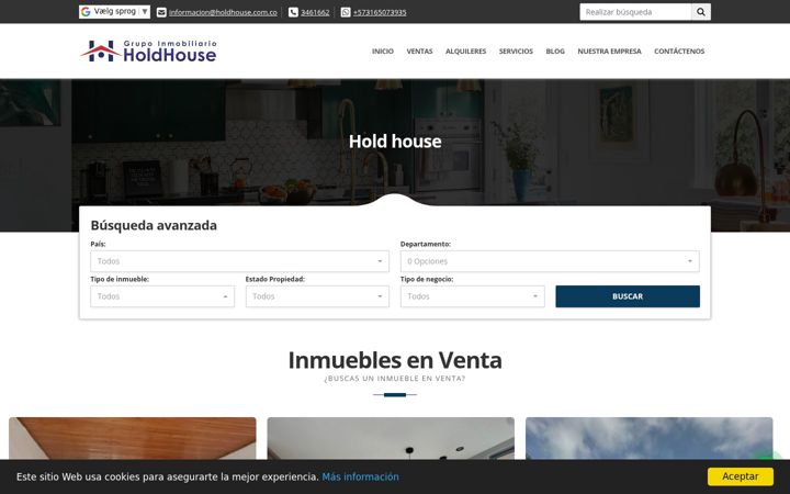 Screenshot of holdhouse.com.co