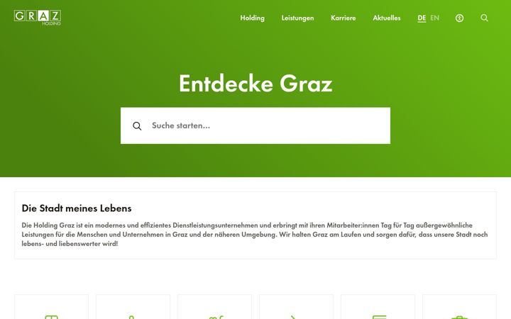 Екранна снимка на holding-graz.at