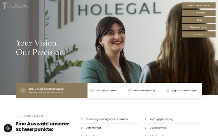 Screenshot of holegal.de
