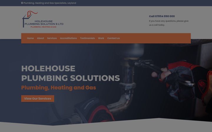 Screenshot of holehouseplumbing.co.uk