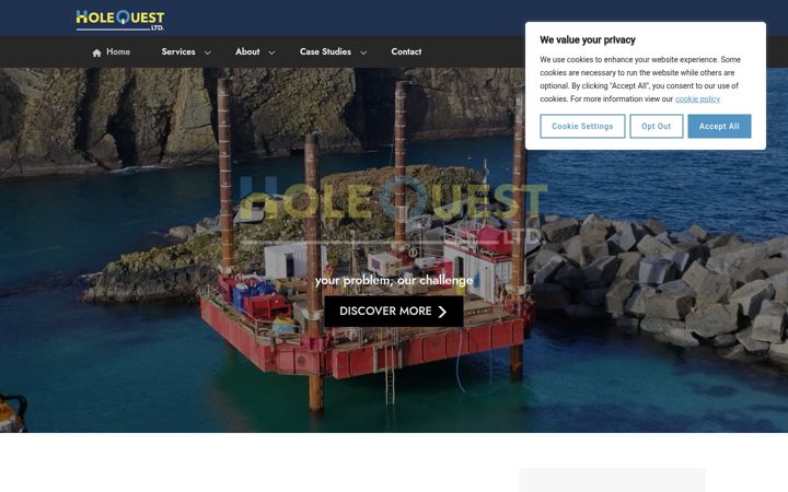 Screenshot of holequest.co.uk