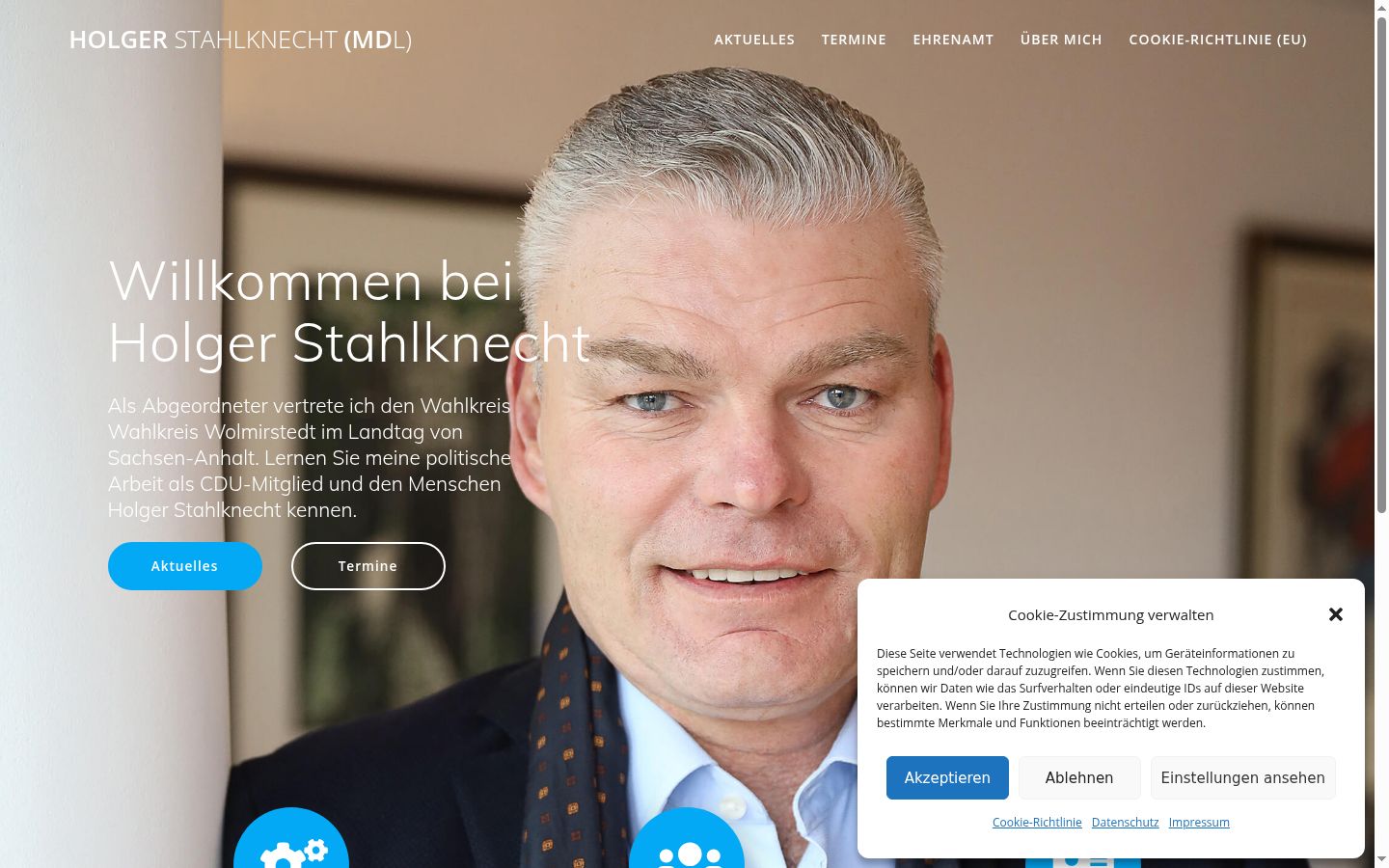 Screenshot van de toestemmingsbanner zoals getoond vóór enige interactie