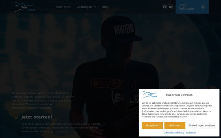 Screenshot of holgertretzack.com
