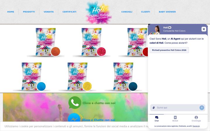 Screenshot of holicolorsitalia.it