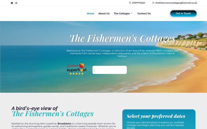 Screenshot of holiday-cottages-broadstairs.co.uk