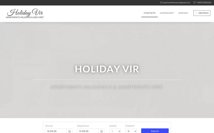 Screenshot of holiday-vir.com