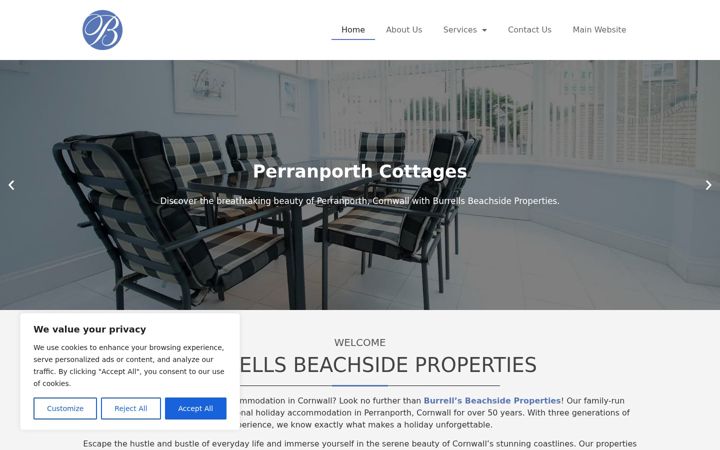 Screenshot of holidayaccommodationcornwall.co.uk