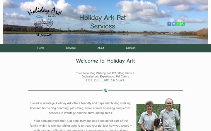 Screenshot of holidayark.co.uk