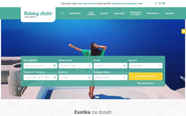 Screenshot of holidayatelier.sk