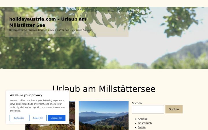 Screenshot of holidayaustria.com