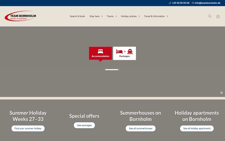 Screenshot of holidaybornholm.com