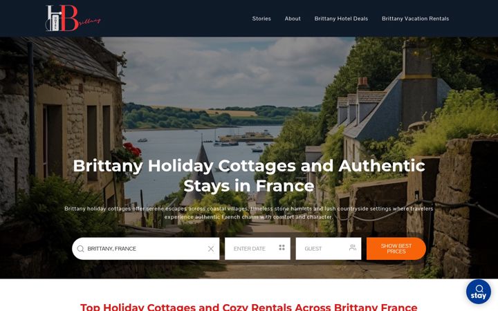 Screenshot of holidaybrittany.com