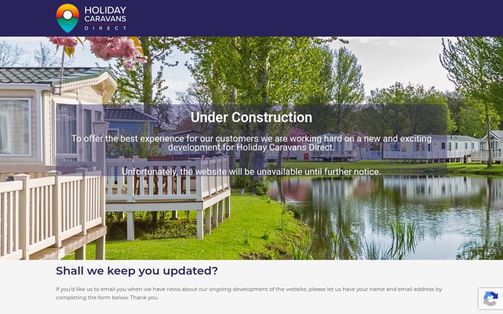 Screenshot of holidaycaravansdirect.com
