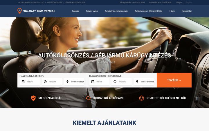 Screenshot of holidaycarrental.hu