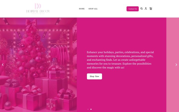 Screenshot of holidaydecorboutique.com