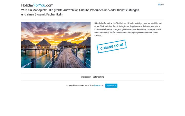 Screenshot of holidayforyou.com