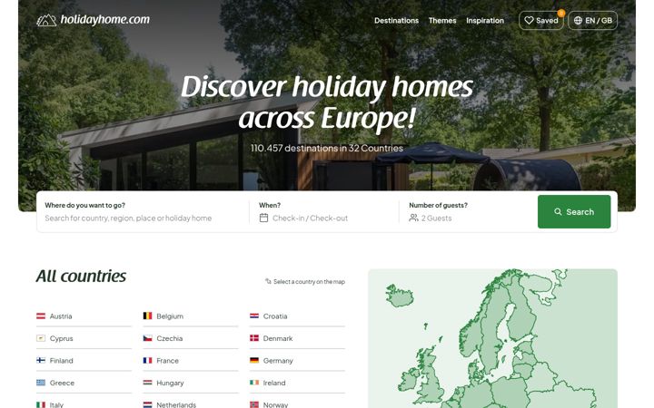Екранна снимка на holidayhome.com