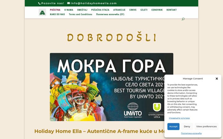 Screenshot of holidayhomeella.com