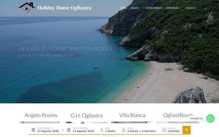 Screenshot of holidayhomeogliastra.com