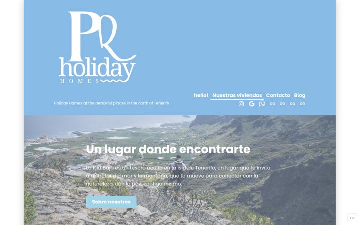 Screenshot of holidayhomestenerife.com