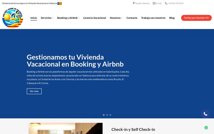 Screenshot of holidayhomevalencia.es