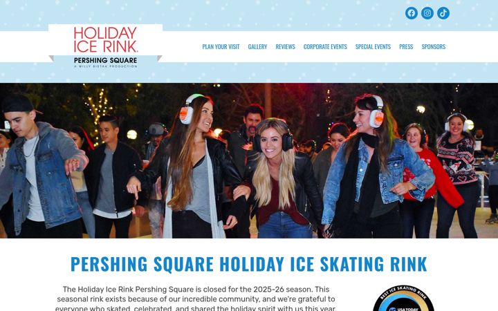 Screenshot of holidayicerinkdowntownla.com