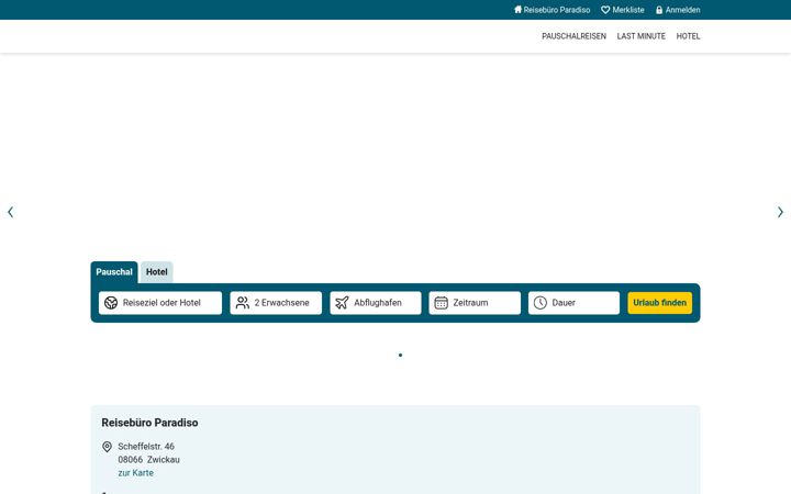 Screenshot of holidayland-zwickau.de