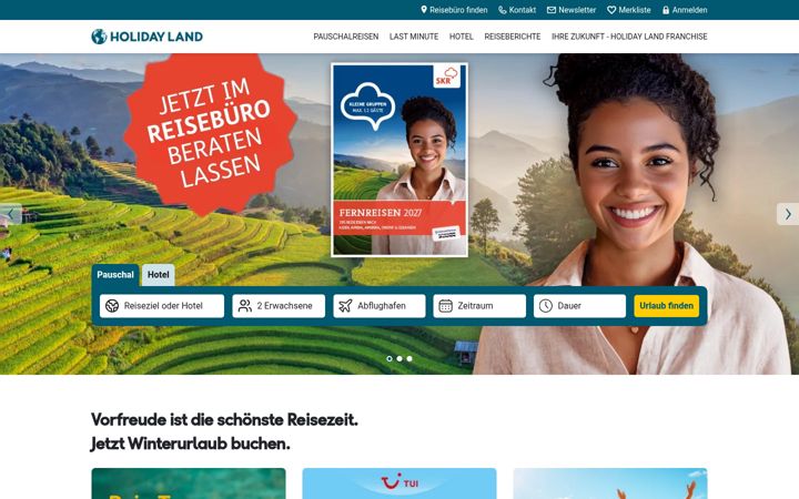 Screenshot of holidayland.de