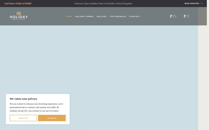 Screenshot of holidaylodgesuk.co.uk