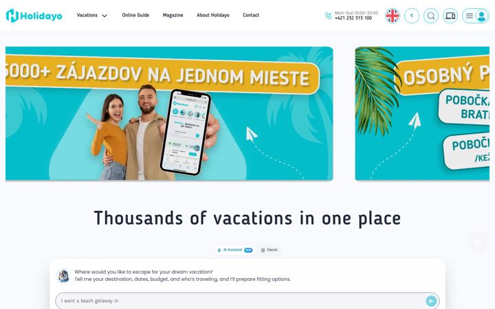 Screenshot of holidayo.com