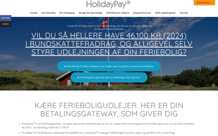 Képernyőkép: holidaypay.dk