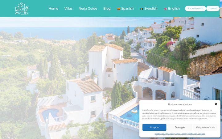 Screenshot of holidayrentalsinnerja.com