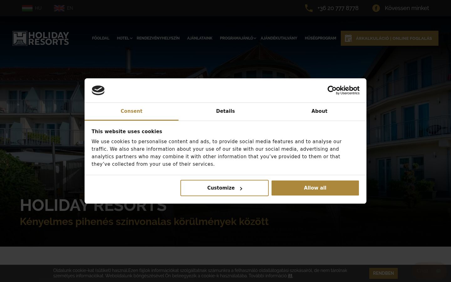 Screenshot tal-banner tal-kunsens muri qabel kwalunkwe interazzjoni