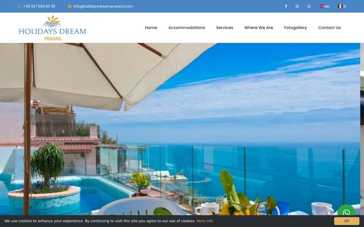 Screenshot of holidaysdreampraiano.com