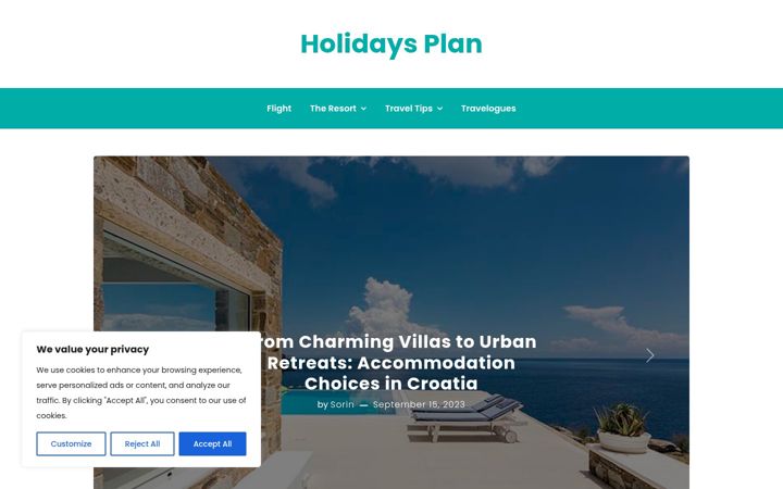 Screenshot of holidaysplan.net