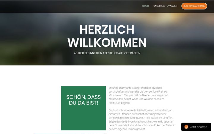Screenshot of holidayvan.de