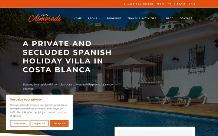 Screenshot of holidayvilla-costablanca.com