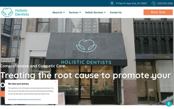Екранна снимка на holistic-dentists.com