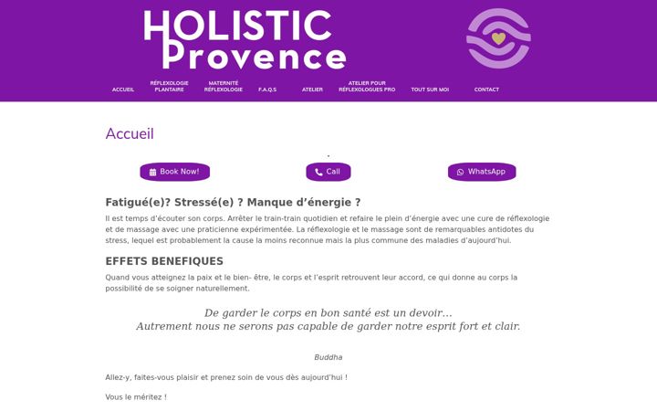 Екранна снимка на holistic-provence.com