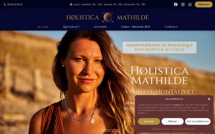 Екранна снимка на holisticamathilde.com