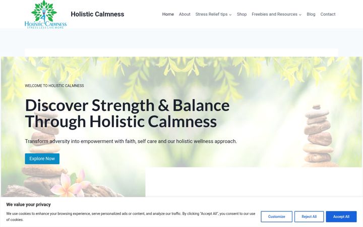 Екранна снимка на holisticcalmness.com