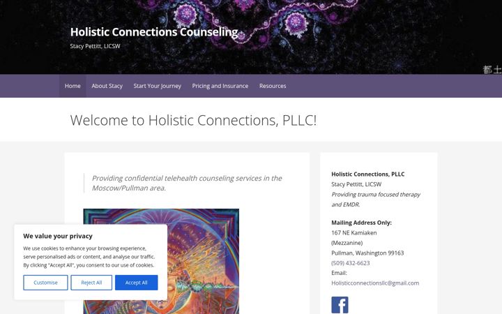 Екранна снимка на holisticconnectionscounseling.com