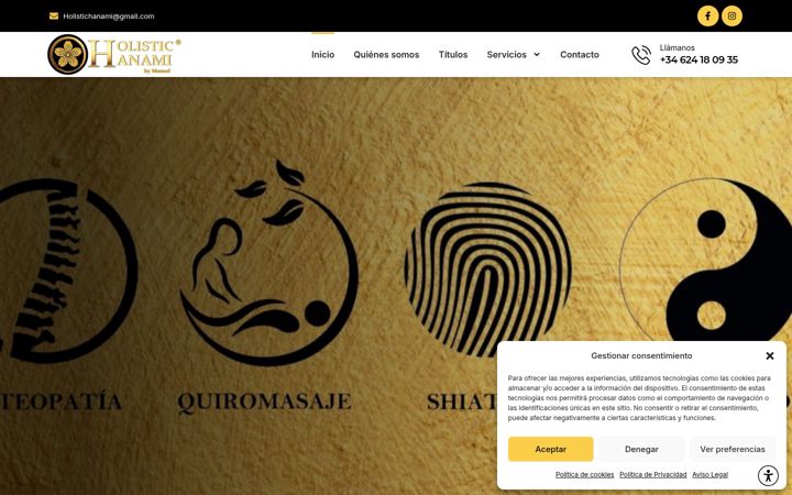 Екранна снимка на holistichanami.com