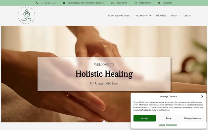 Screenshot of holistichealing.me.uk