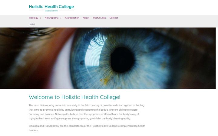 Екранна снимка на holistichealthcollege.com