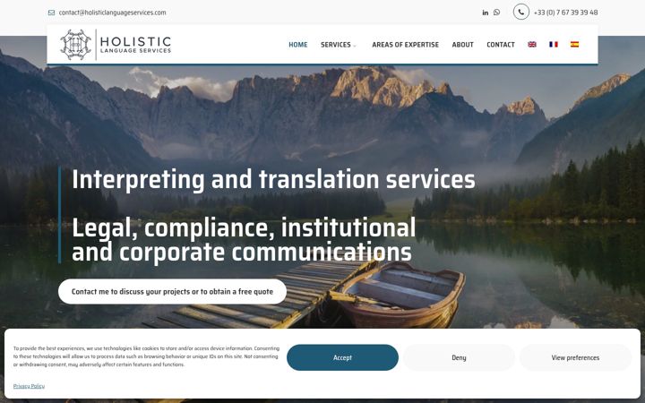 Екранна снимка на holisticlanguageservices.com