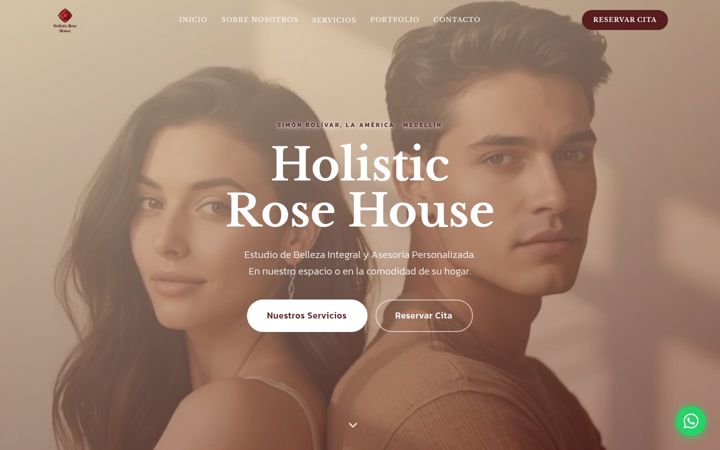 Screenshot of holisticrosehouse.com