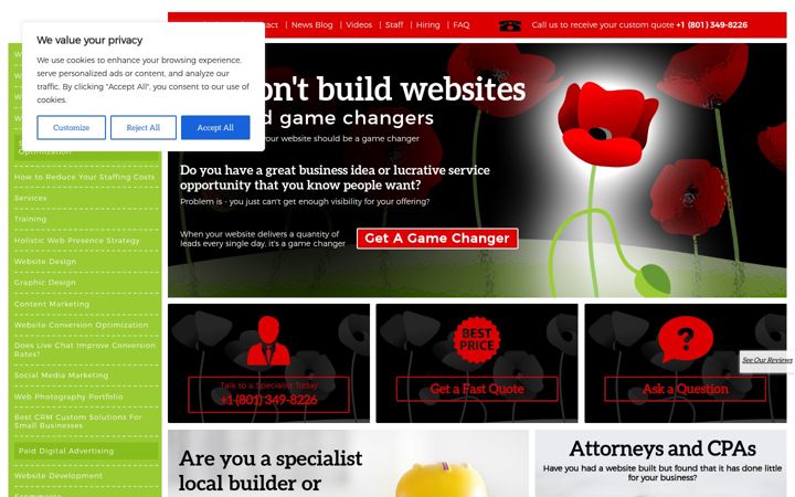 Screenshot of holisticwebpresence.com